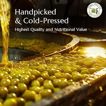 Handpicked and cold-pressed olive oil production